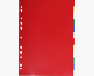 Exacompta Separadores A4 12 Posiciones PP Flexible Opaco Colores Neutros