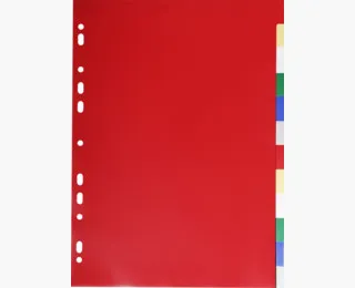 Exacompta Separadores A4 12 Posiciones PP Flexible Opaco Colores Neutros