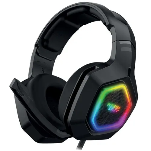 Headset Gaming Keepout Hx901 7.1 Con Altavoces De 50Mm Usb 2.0 Iluminacion Rgb Microfono Plegable Compatible Pc/Ps4... Oferta_Moving