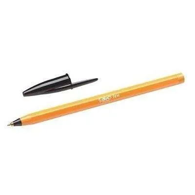 Bic Bolígrafo Naranja Original Fine Negro - Caja de 20 Unidades