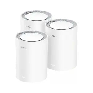 Cudy Pack de 3 Sistemas WiFi Mesh 7 Gigabit Dual Band BE3600, 1000Mbps, 3 Puertos, Blanco