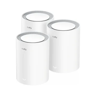 Cudy Pack de 3 Sistemas WiFi Mesh 7 Gigabit Dual Band BE3600, 1000Mbps, 3 Puertos, Blanco