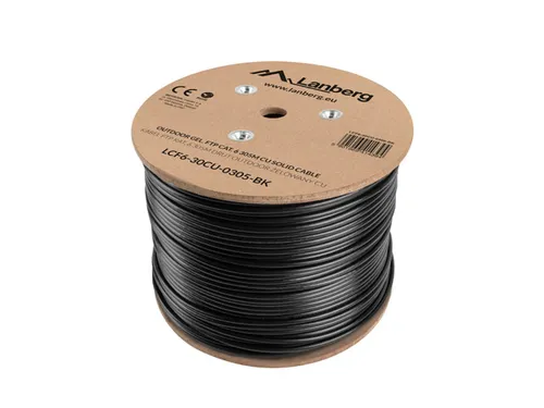 Lanberg Cable De Red Cat6 Negro 305 M LCF6-30CU-0305-BK