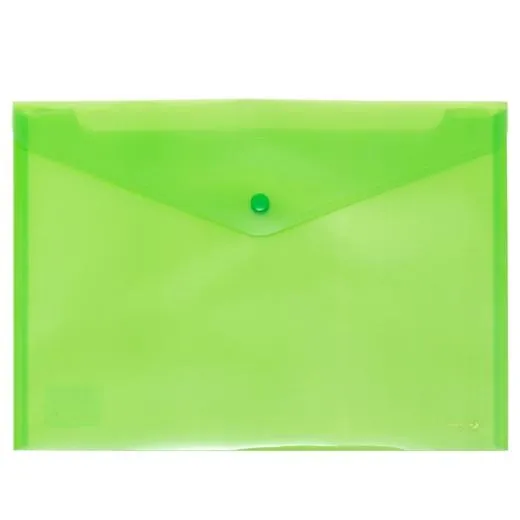 Grafoplás Sobre Broche Ecoplás Folio Polipropileno Translúcido Verde