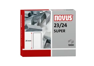 Novus Grapas Super 23/24 para Grapadoras de Gruesos - Caja 1000 Unidades