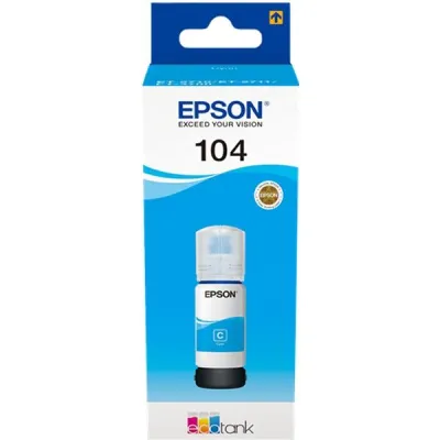 Epson Tinta Bote Cian Ecotank Nº 104 para ET-2710, 2711, 2726, 2815