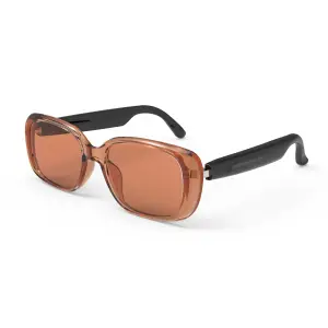 Energy Sistem Urban Music Amber Gafas Bluetooth - Cristales Polarizados con Proteccion UV400 Superior y Anti Luz Azul - Reproduccion de Musica - Microfono y Asistente de Voz - IPX5 - Control Tactil - Color Amber