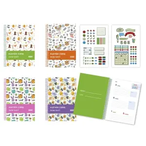 Bismark Agenda Escolar 26-27 Semana Vista A5 con Tapa de Cartón y Hojas de Color