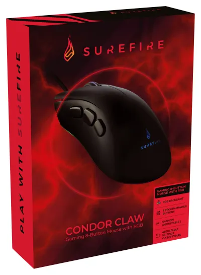 Verbatim Ratón Gaming Surefire Condor Claw Usb 6400Dpi Rgb