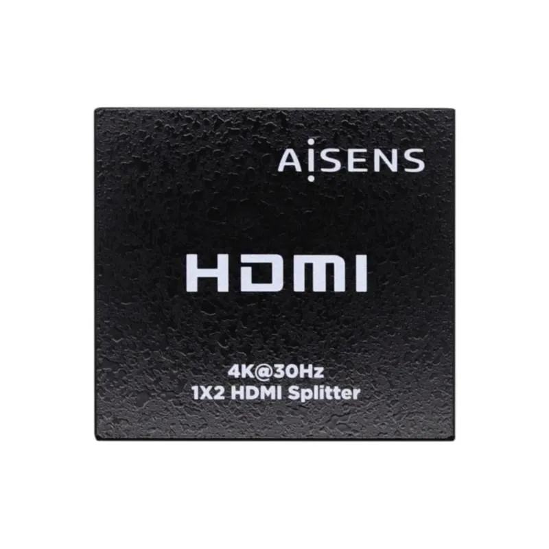 Aisens Duplicador HDMI 4K@30Hz 1x2 con Alimentación Negro