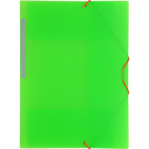 Grafoplás Carpeta Con Gomas Colorgraf Folio 3 Solapas Pp Verde Translúcido