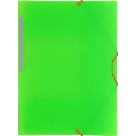 Grafoplás Carpeta Con Gomas Colorgraf Folio 3 Solapas Pp Verde Translúcido