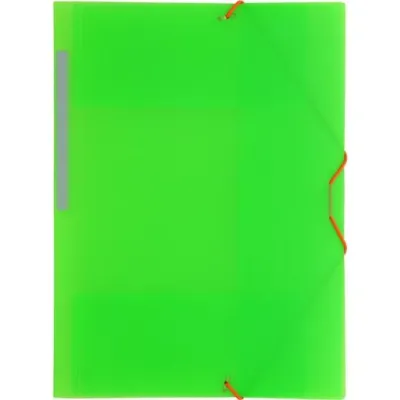 Grafoplás Carpeta Con Gomas ColorGraf Folio 3 Solapas PP Verde Translúcido