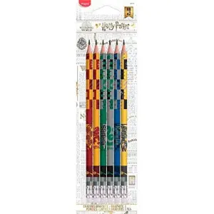 Maped Lápices De Grafito Harry Potter HB Con Goma Decorados Estuche 6 Ud