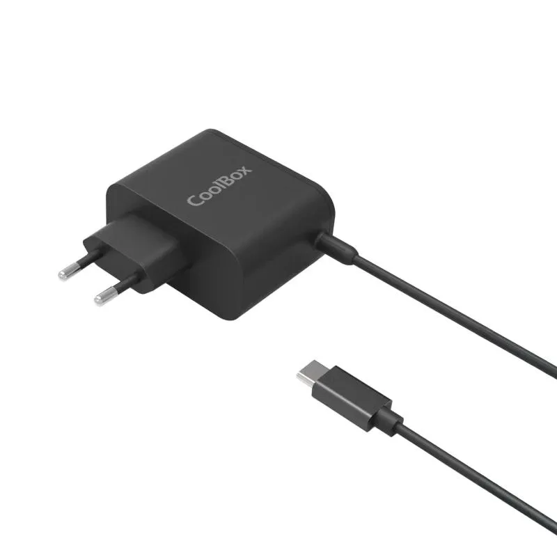 Coolbox Cargador Universal 65W USB-C con Tecnología GaN y Cable de 1.20m