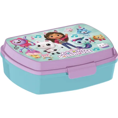 Safta Gabby's Dollhouse Sandwichera Rectangular Azul - PVC Sin BPA - Cierre Hermético