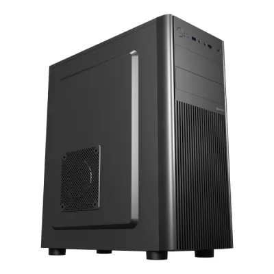Unykach UK8026 Caja ATX Negro - Soporta Discos 3.5" y 2.5" - USB-A 2.0, 3.0, USB-C, Audio