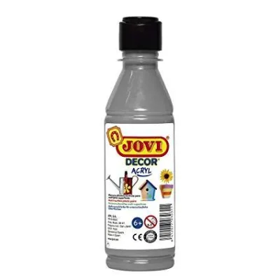 Jovi Pintura Plástica Jovidecor Acryl Botella De 250Ml Plata