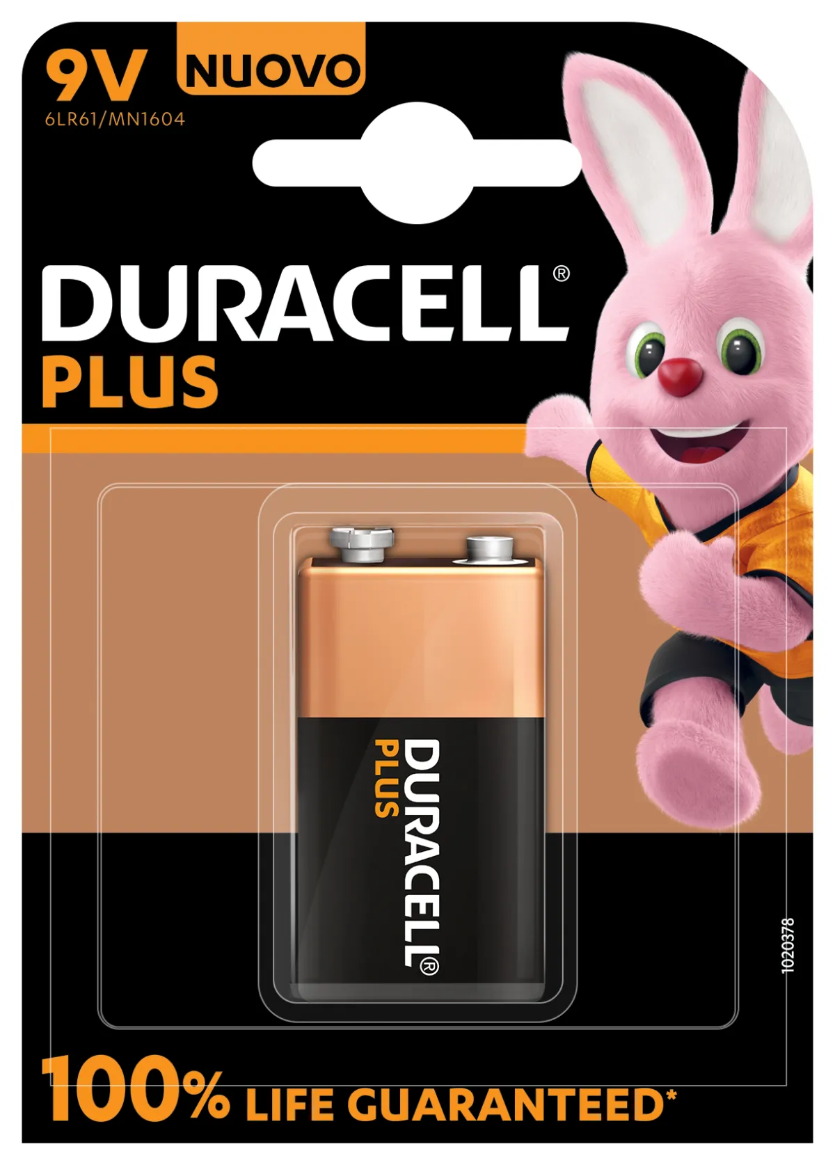 Duracell MN1604B1 Pila Alcalina 9V 6LP3146 Plus Power (1 unidad)