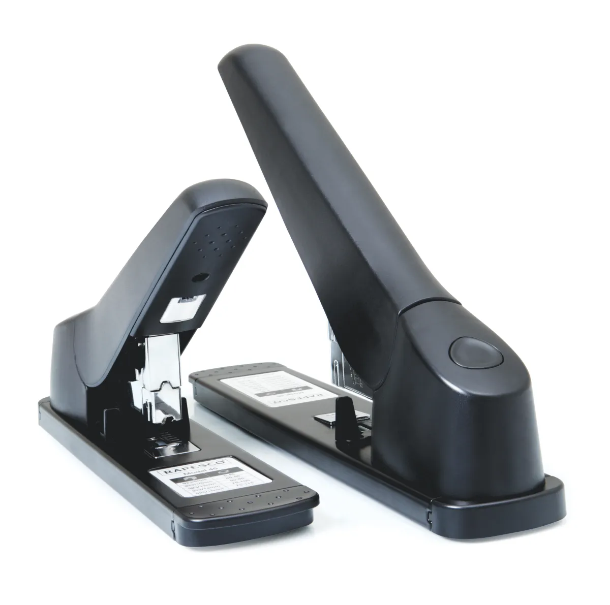 Rapesco Grapadora AV-55 para Gruesos, Capacidad 210 Hojas, Carga Trasera, Negro