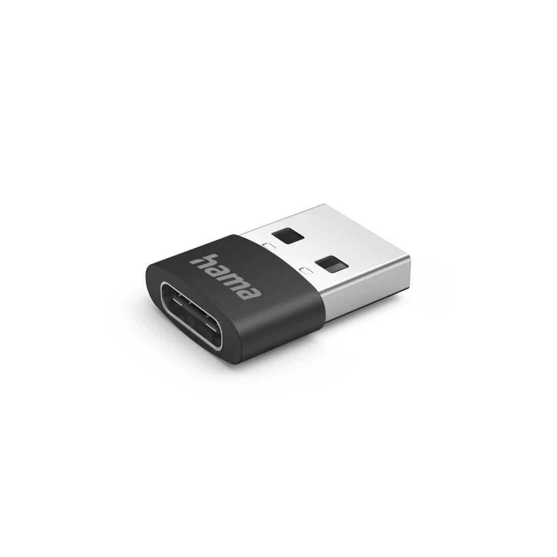 Hama Pack de 3 Adaptadores USB-A Macho a USB-C Macho, 480 Mbit/s, Negro