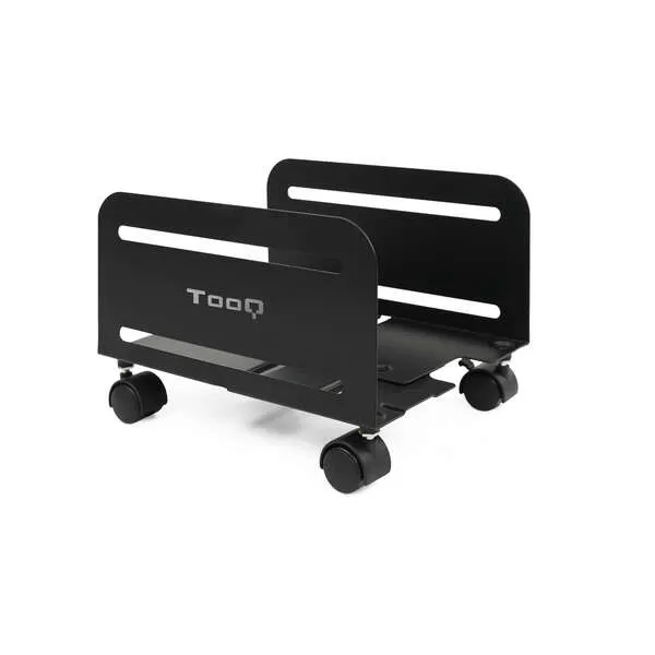 TOOQ Soporte De CPU De Suelo Con Ruedas Ajustable 119-209mm Max. 10kg Negro