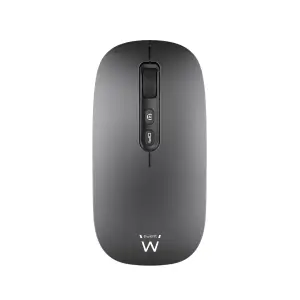 Ewent Raton Inalambrico - Conectividad Multidispositivo - Activacion Asistente IA - Recargable - 6 Botones - Bateria de 500mAh - Color Negro