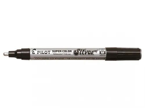 Pilot Marcador Permanente Desechable Plata Medio