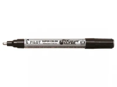 Pilot Marcador Permanente Desechable Plata Medio