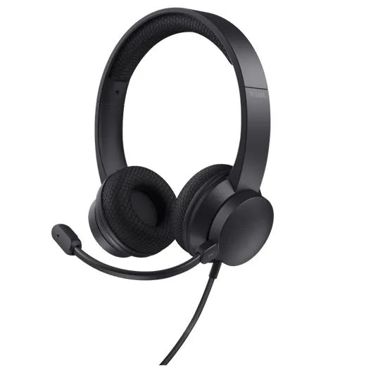 Trust HS-201 USB Headset - Diadema Ajustable con Micrófono