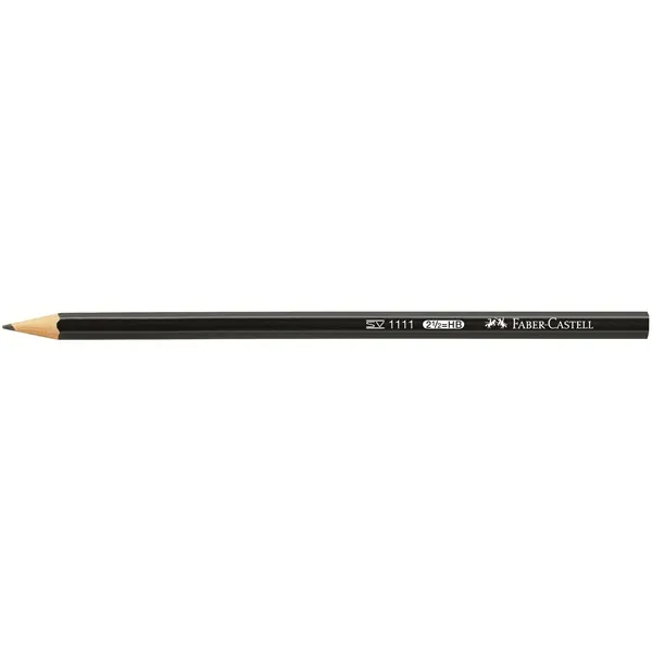 Faber-Castell 1111 Lápiz de Grafito HB con Mina Resistente a la Rotura, Negro