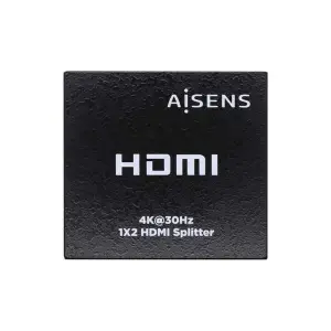 Aisens Duplicador HDMI 4K@30Hz 1x2 con Alimentación Negro