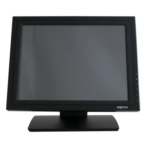 Monitor 15" Tactil Resistiva Tpv Approx Appmt15W5 Vga Negro 5Ms 300Cd/M2 Tactil De 5 Hilos Con Controlador Eeti Grado A+