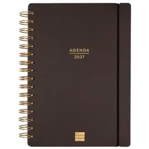 FINOCAM AGENDA HAIKU ESPIRAL 16M E10-155X212MM SVH TAPAS CARTÓN SUAVE NEGRO 2026-2027