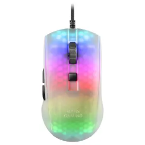 MARS GAMING MMR Mouse RGB Translúcido 12800DPI Ultra Ligero