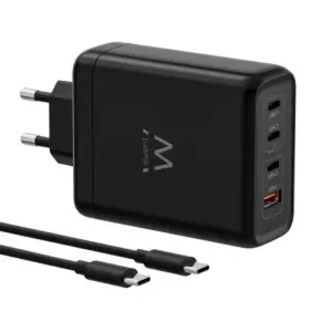 Ewent Cargador USB 140W GaN Rápido 4 Puertos 2m