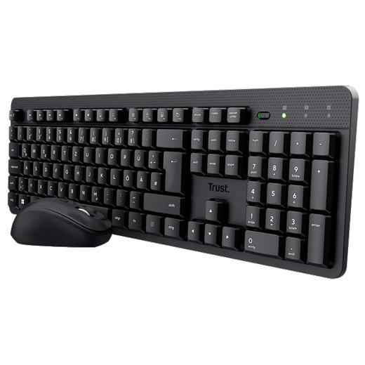 Trust Combo Teclado + Ratón Tkm-360 Inalámbrico 1000Ppp Silencioso Negro