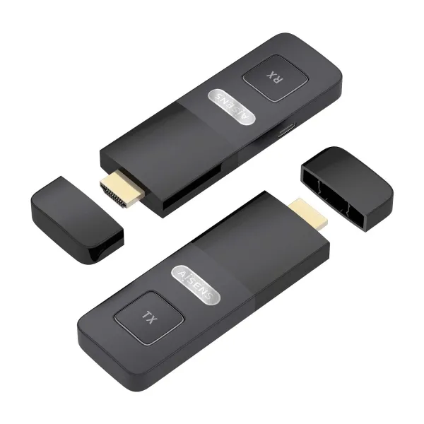 AISENS ASWL-H2K30M001-BK Extensor Audio/Video Transmisor y Receptor AV