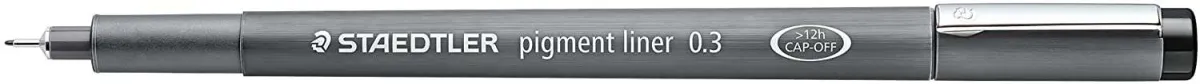Staedtler Pigment Liner 308 Rotulador Calibrado - Trazo 0.3Mm - Secado Rapido - Color Negro
