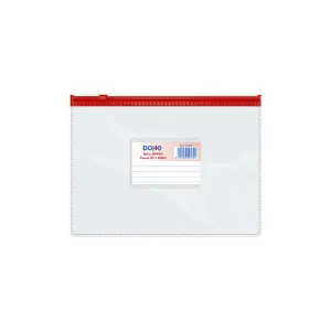 Dohe Bolsa Zipper Apaisada PVC Transparente 150 Micras A5 Cierre Zip Hermético