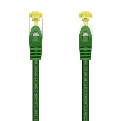 AISENS Cable De Red RJ45 LSZH Cat.7 600 MHz S/FTP PIMF AWG26 Verde 25 cm