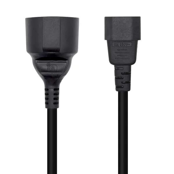Aisens Cable Alimentación 16A Adaptador C14/M a CEE7/H 25cm Negro