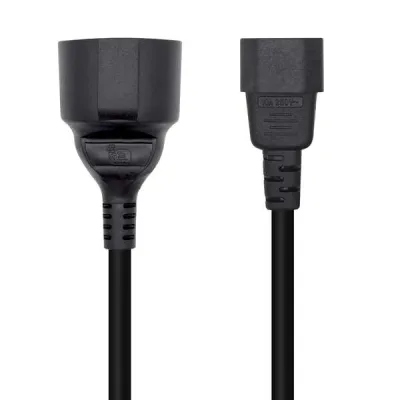 Aisens Cable Alimentación 16A Adaptador C14/M a CEE7/H 25cm Negro