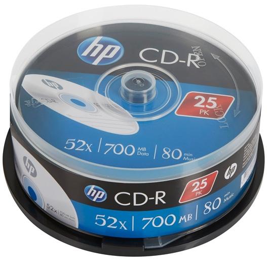 Hp Cd-R , 700Mb, 52X, Tarrina De 25 Unidades