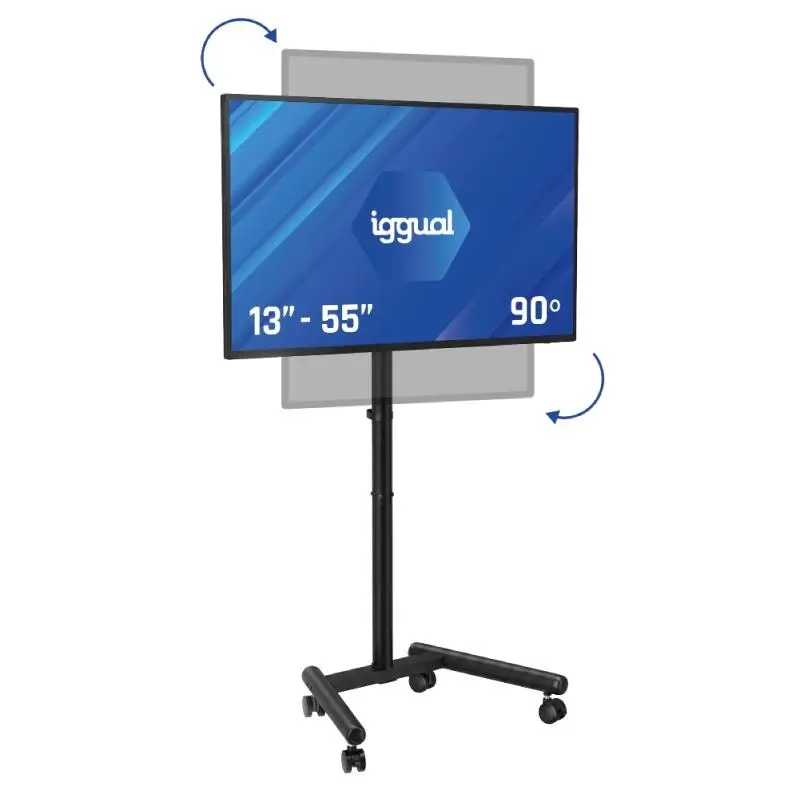 iggual Soporte TV Suelo con Ruedas para Pantallas de 13" a 55" hasta 20kg