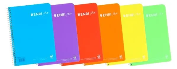 Cuaderno Espiral Enri 80 Hojas 90Gr 5X5 Tapa Plástico Surtidos