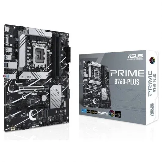 Asus Prime B760-Plus Placa Base Intel 1700 - Hdmi, Vga, Pcie 5.0, M2, 4X Sata Iii, Usb 2.0, 3.2, Rj-45, Displayport