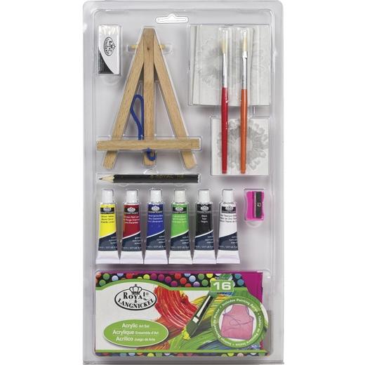 Royal Langnickel Juego De Arte Pintura Acrílica Estuche De 16 Piezas