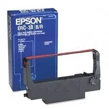 Epson Cinta Registradora Negro-Rojo ERC-38BR para TM 300A, 300B, 300C, 300D, U200D, U210D, U300A, U300B, U300C, U300D, TMV 210PD, TM 220PB, 220, 220D, M188