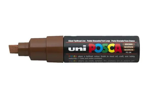 Posca Marcador PC-8K No Permanente Punta Biselada 8.0mm Marrón